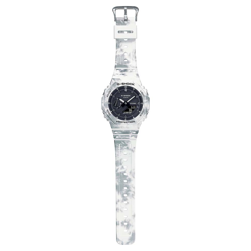 G Shock GAE2100GC 7A Grunge Snow Camo Digital Watch - Rugged Military Style Sports Watch for Men - Perfect for Outdoor Adventures, Hiking & Extreme Sports