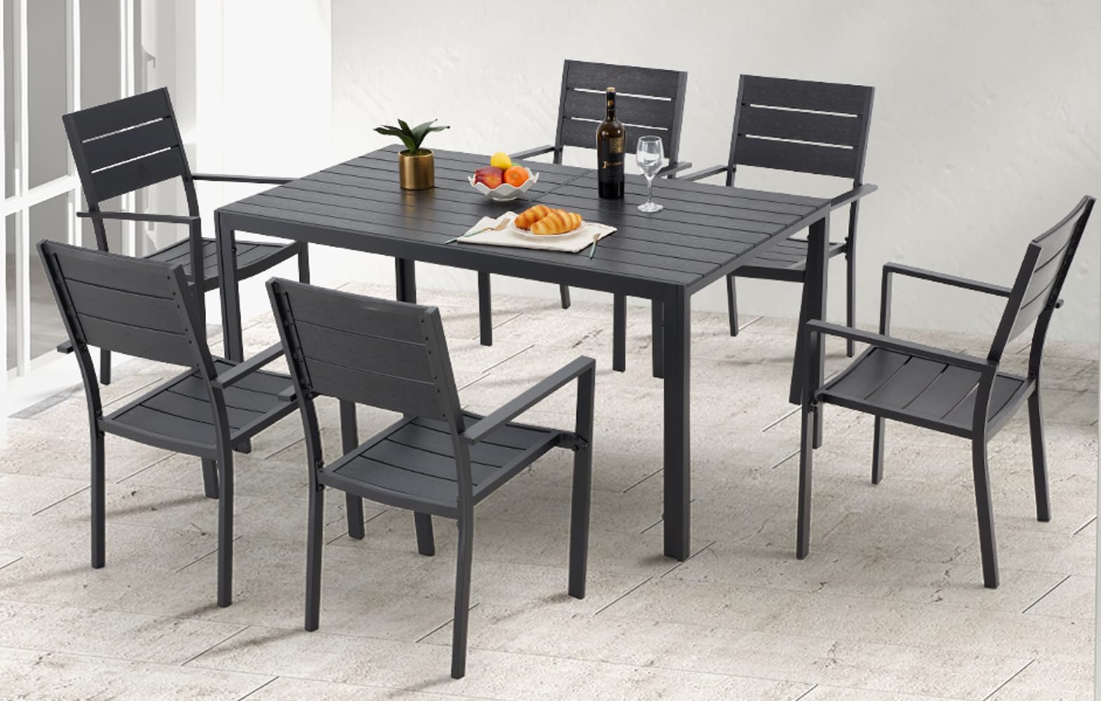 AECOJOY 7-Piece Outdoor Dining Set - 60