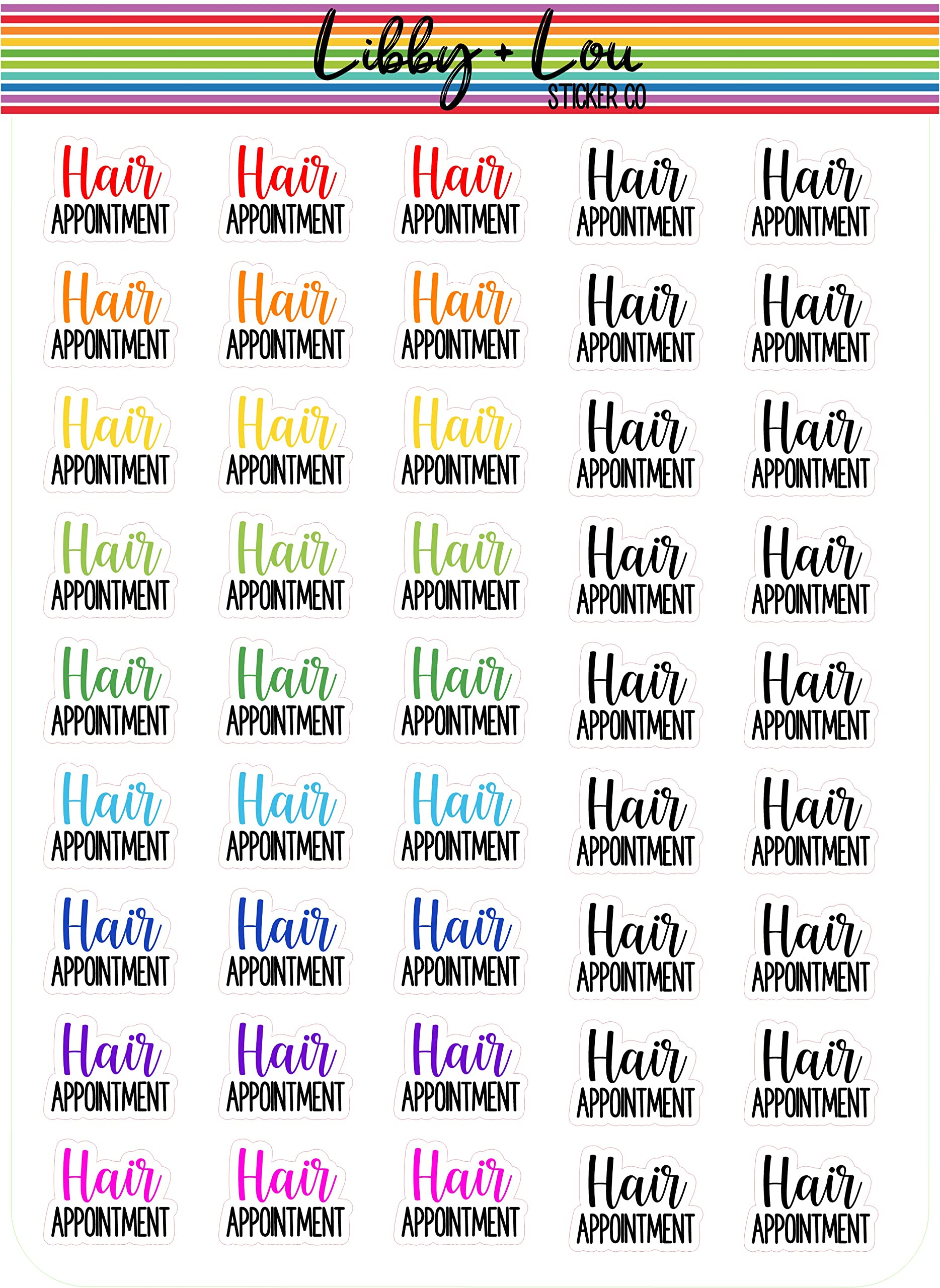 Hair Appointment Stickers - Libby & Lou Co | Salon & Beauty Planner