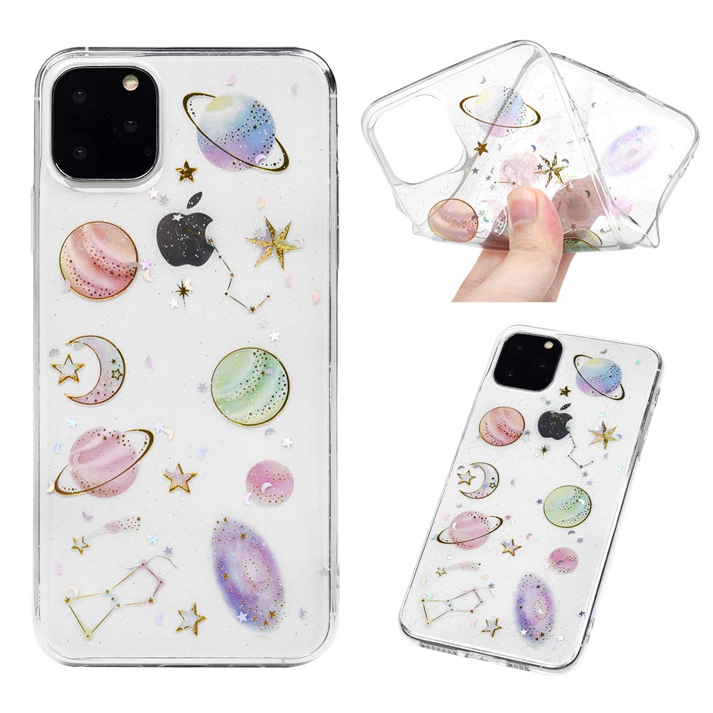 Premium Shockproof iPhone 11 Pro Max Case - Ultra-Thin TPU Gel Silicone Protective Cover with Cosmic Starry Sky Design | Durable Drop Protection for Everyday Use, Travel & Outdoor Activities