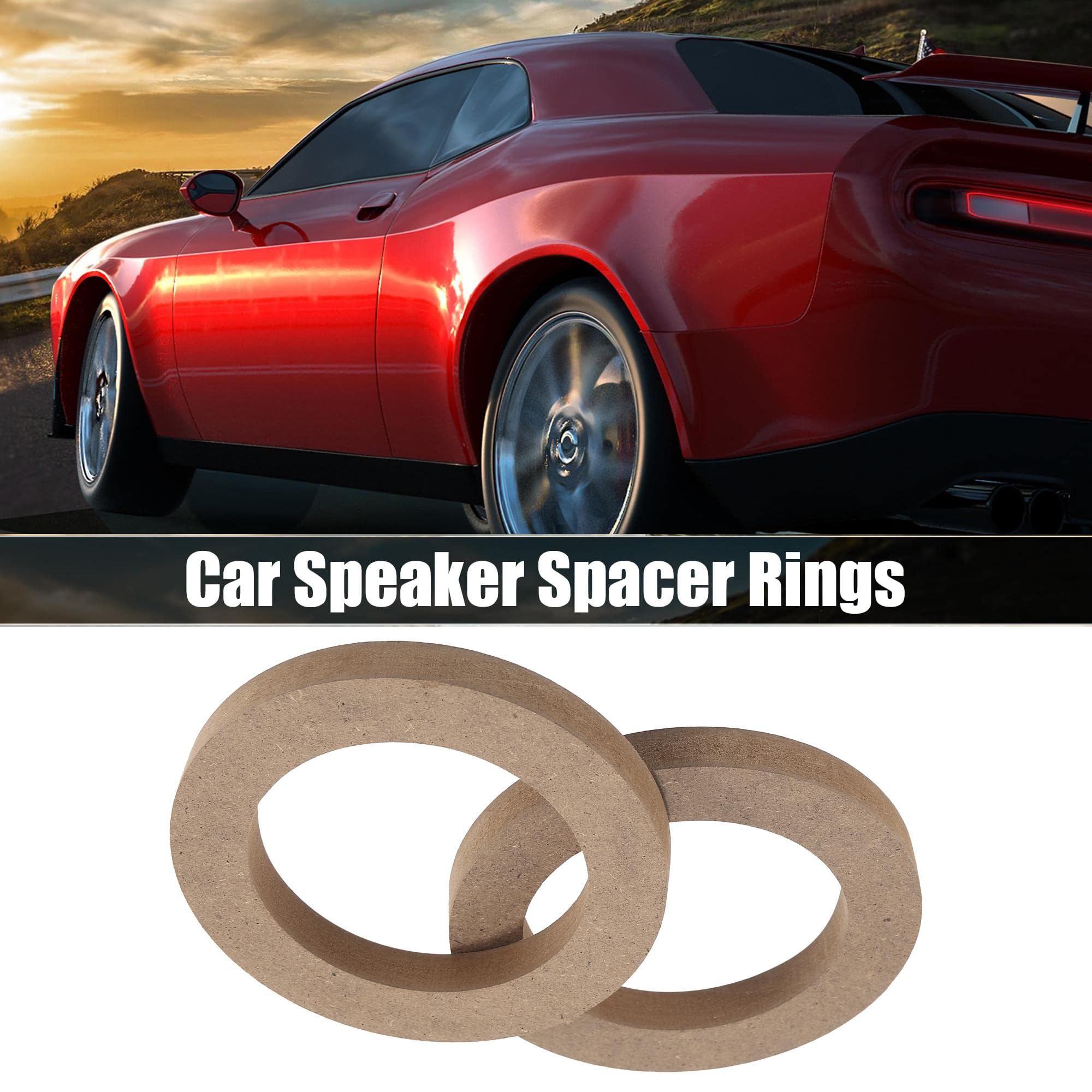 4Pcs Universal Wooden Car Speaker Spacer Rings - Subwoofer Mounting Adapter Bracket Holder for Enhanced Audio | Perfect for DIY Car Audio Installation & Sound System Upgrades