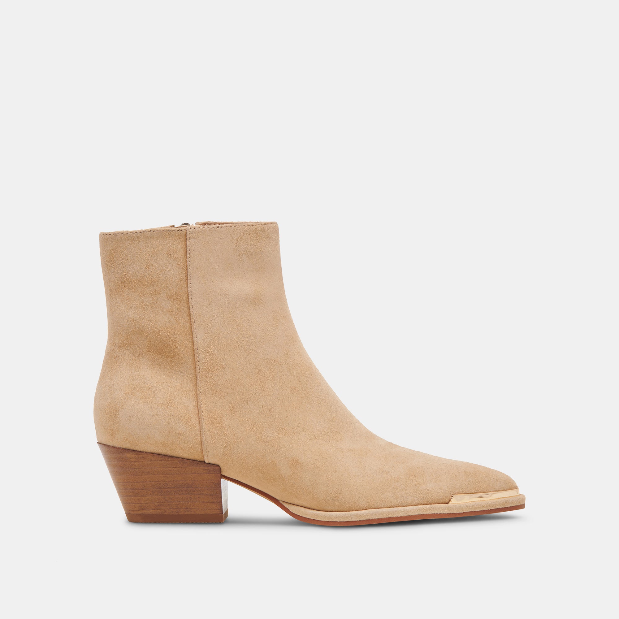 NONAH Women's Suede Booties in Tan - Comfortable Ankle Boots for Fall & Winter Fashion | Perfect for Office, Casual Outfits & Date Nights