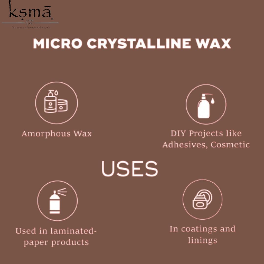 Ksma Microcrystalline Wax 400g - Cosmetic Grade for Creams, Lotions, Waterproof Mascara, Pressed Powder, Lipstick & Eyeliner - Ideal for DIY Beauty Products & Professional Makeup Formulations