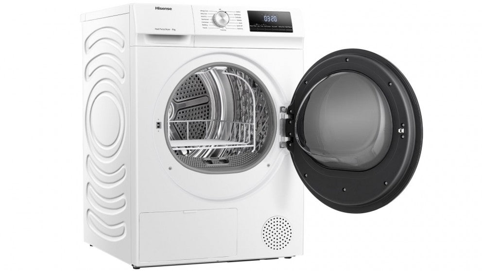 Hisense 8kg Heat Pump Dryer HDFY80H - Energy Efficient, Quiet & Fast Drying for Home Laundry - Perfect for Apartments, Small Families & Eco-Friendly Living