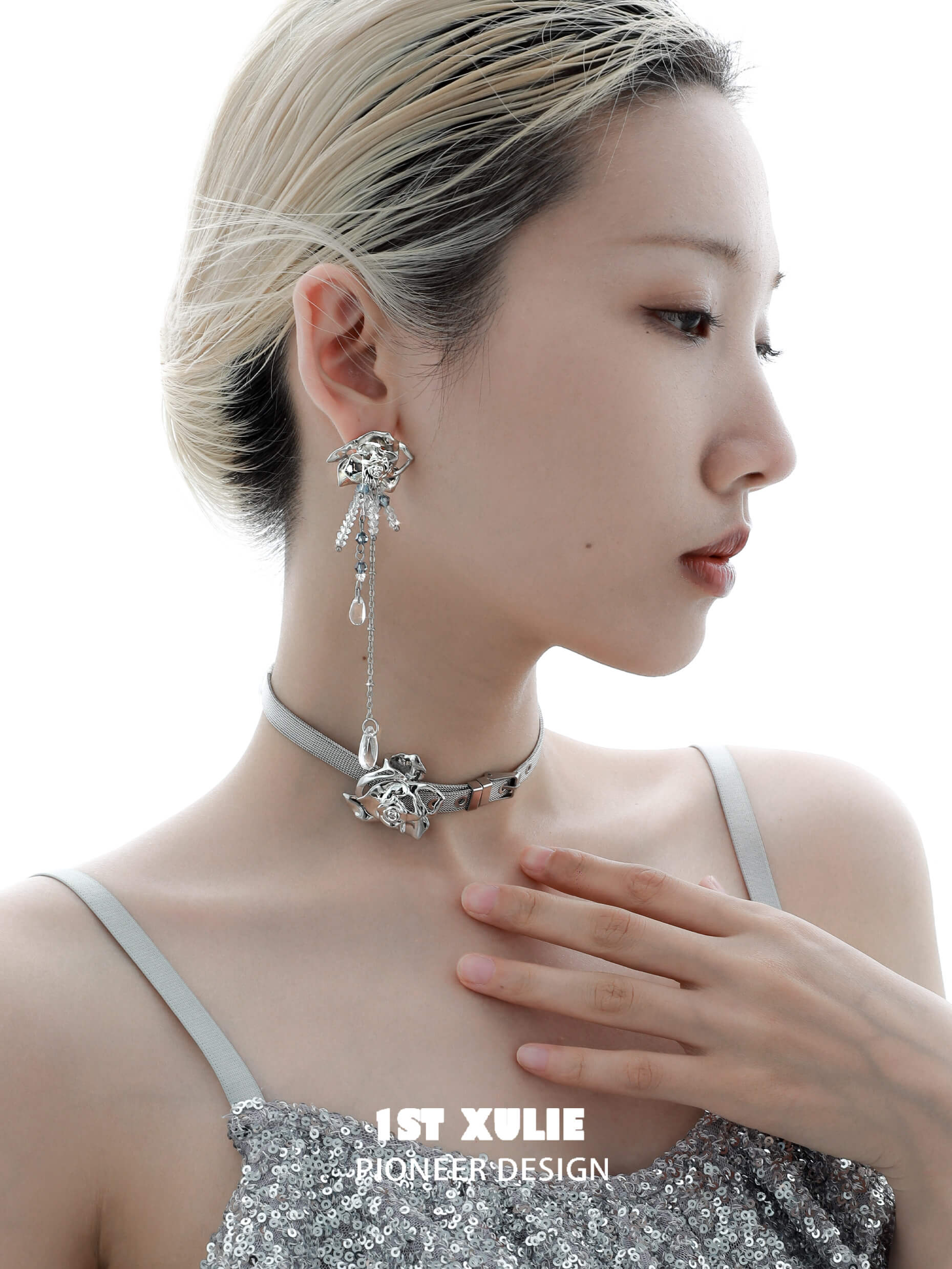 Rose Believer S925 Sterling Silver 18K Gold Plated Crystal Earrings for Women - Elegant Dangling Earrings for Wedding, Party & Special Occasions