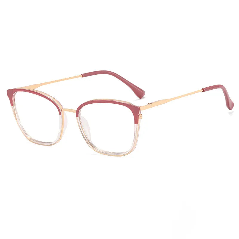 CCspace Women's Full Rim Square TR90 Titanium Eyeglasses 56863 - Lightweight & Durable Glasses for Work, Reading & Fashion