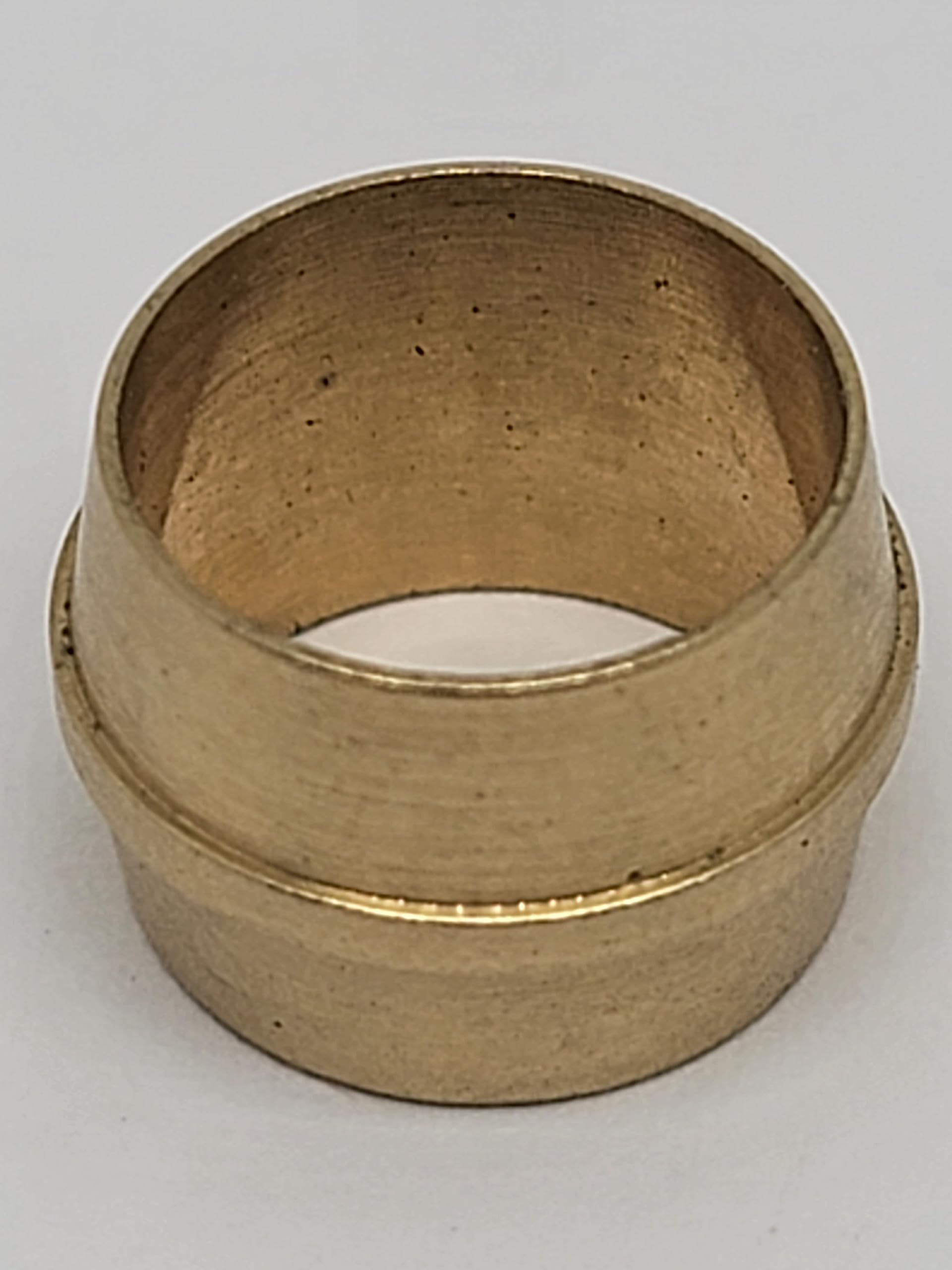 1/2'' Brass DOT Air Brake Ferrule for Nylon Air Brake Hose - 8 Pack - Heavy Duty Truck & Trailer Brake System Replacement Parts - Perfect for Semi Trucks, Commercial Vehicles & RV Brake Line Repairs