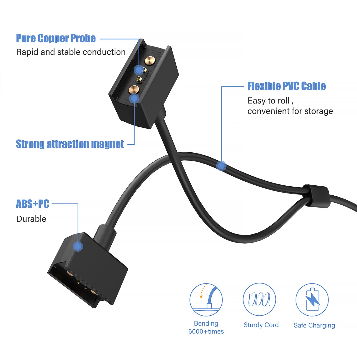 TUSITA USB Charging Cable for Razer Anzu Smart Glasses - 1M/3.3ft Fast Charging Cord - Perfect for Home, Office & Travel Accessories