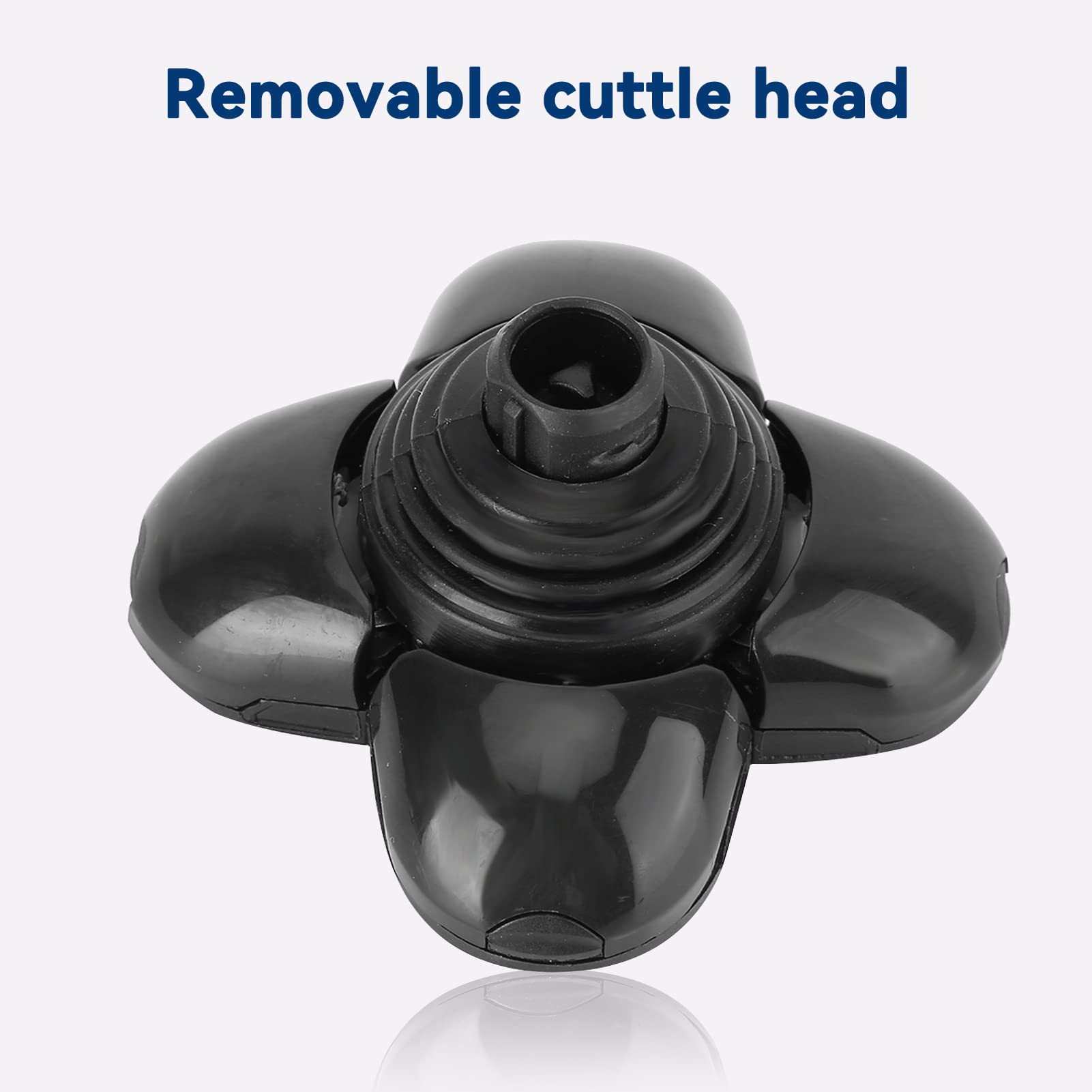 5-Blade Replacement Shaver Heads for Men - Waterproof Rotary Shaving Heads Accessory for Bald Head Shaving (Black) | Perfect for Wet/Dry Shaving at Home or Travel