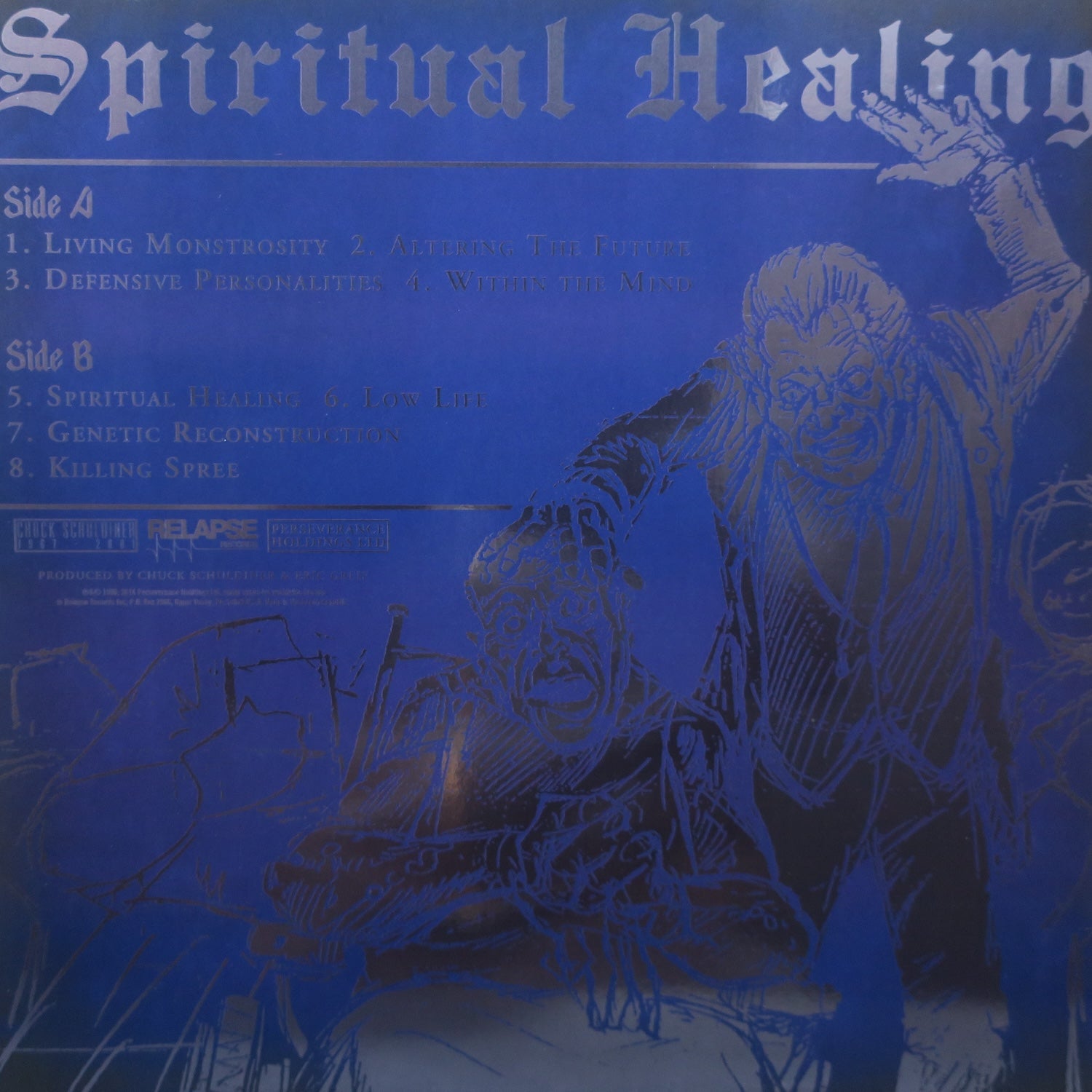 DEATH 'Spiritual Healing' Limited Edition Merge/Splatter Vinyl LP Record - Heavy Metal Music Collectible for Audiophiles & Home Decor