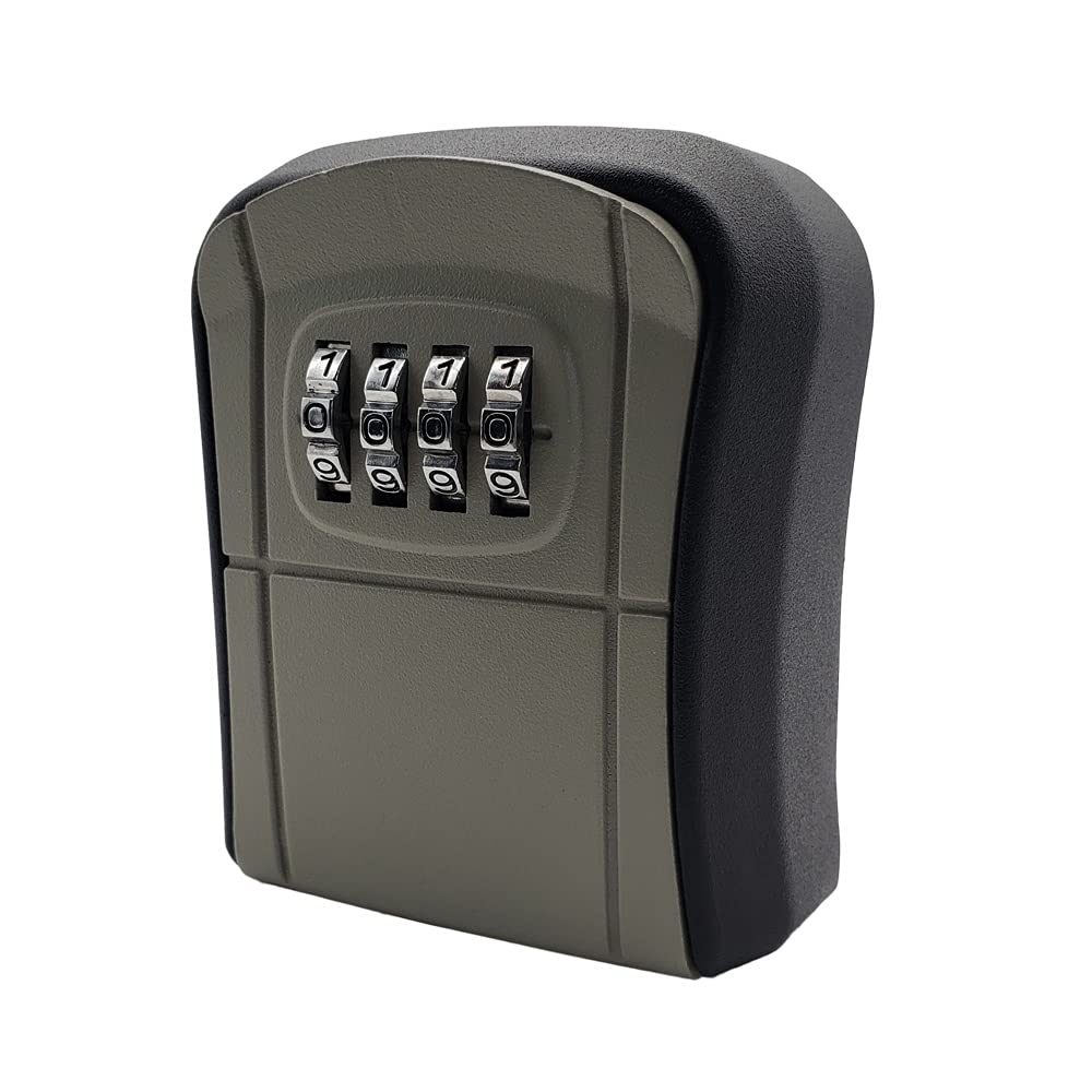 Secure Outdoor Key Storage Box with Wall Mount - Compact Combination Lock Box for Keys | Perfect for Home, Garage & Garden Security
