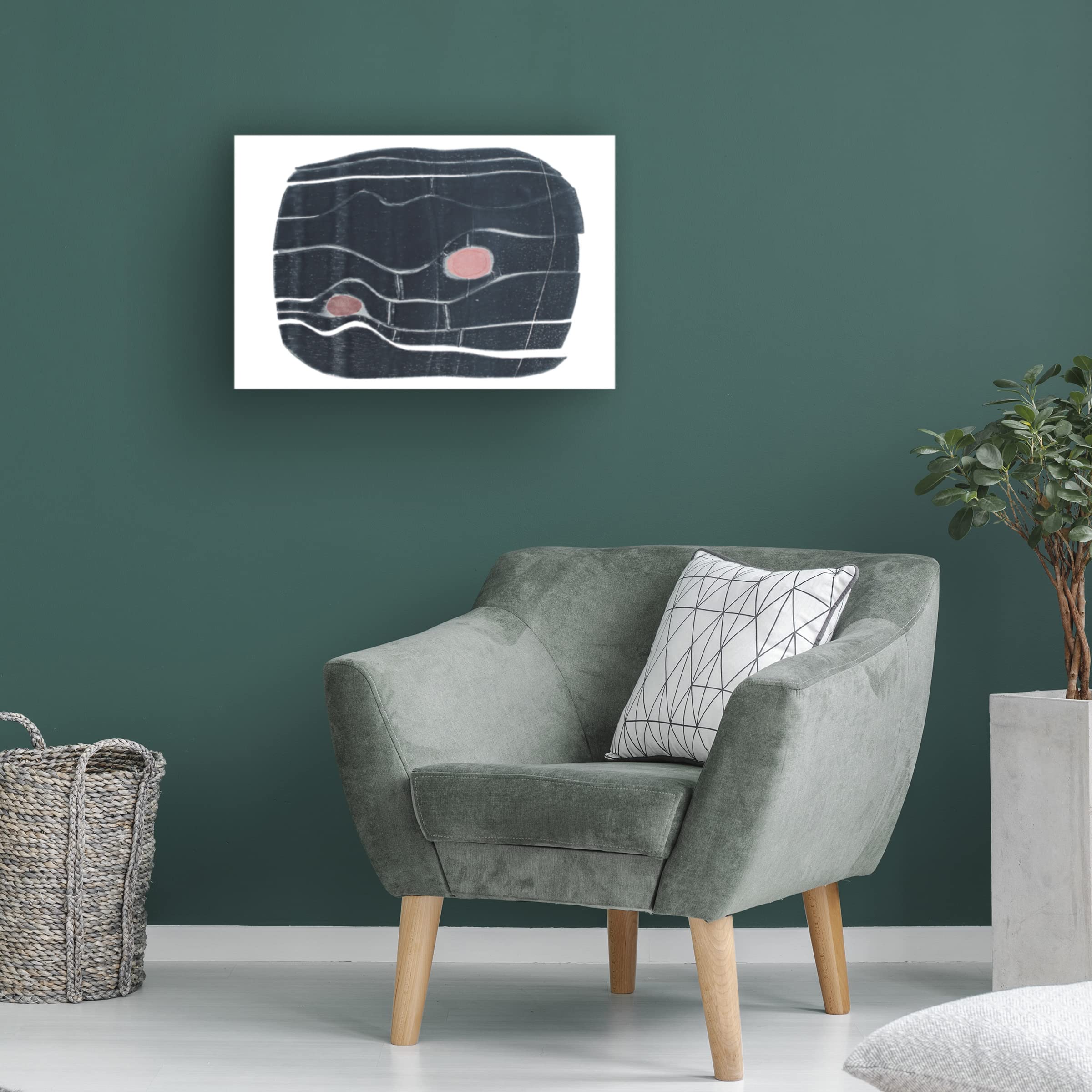 Trademark Fine Art 'River Stones XIII' Canvas Wall Art by Rob Delamater - Modern Abstract Landscape Painting for Living Room, Bedroom & Office Decor
