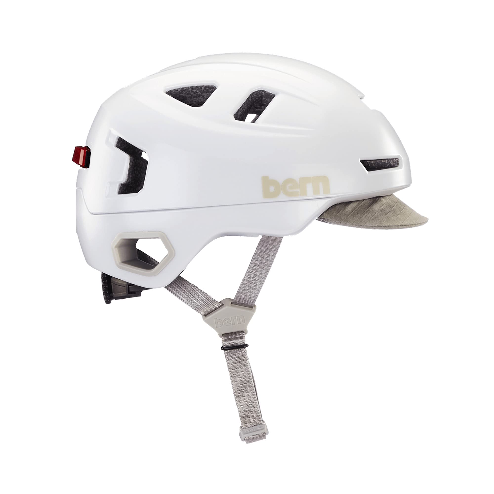 Bern Hudson Commuter Bike Helmet with MIPS Technology - Certified for E-Bikes & Cycling Safety - Integrated LED Rear Light & U-Lock Compatible - Perfect for Urban Commuting, Road Biking & Electric Bike Riders