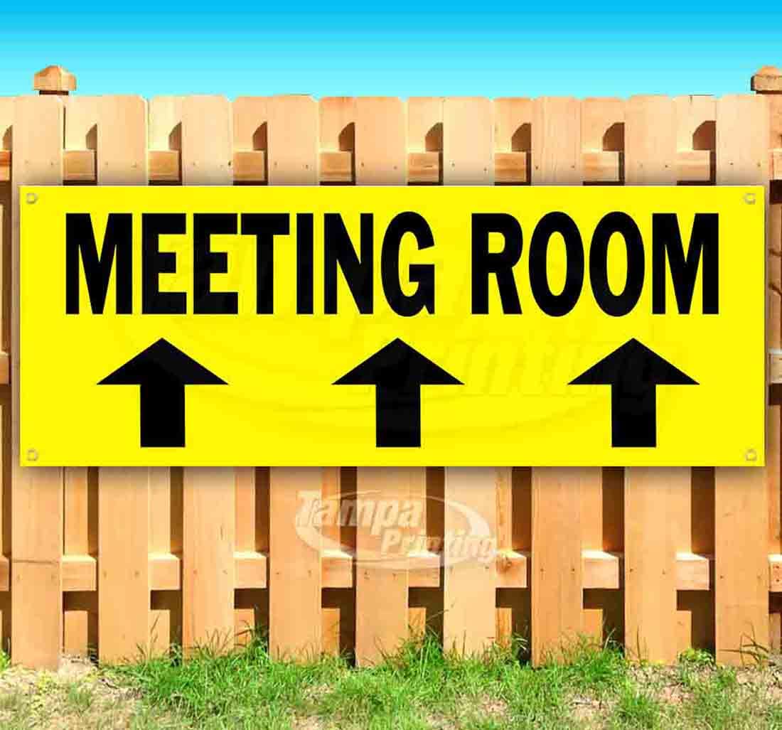 13 oz Heavy-Duty Vinyl Meeting Room Banner - Non-Fabric Single-Sided with Metal Grommets - Perfect for Conferences, Trade Shows & Corporate Events