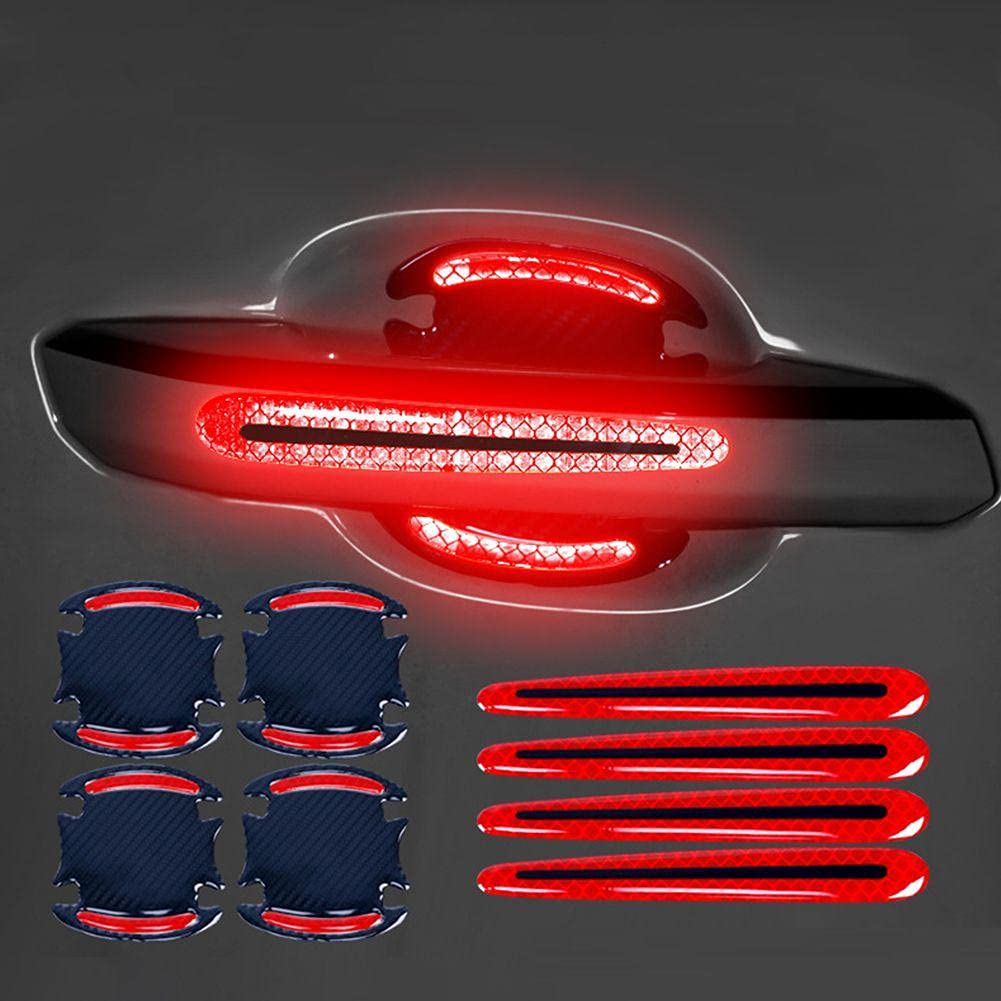 3D Carbon Fiber Car Door Handle Protector Stickers - 8 Pack Scratch Resistant Paint Protection for Auto Door Handles - Perfect for SUVs, Sedans, and Trucks to Prevent Scratches and Enhance Style