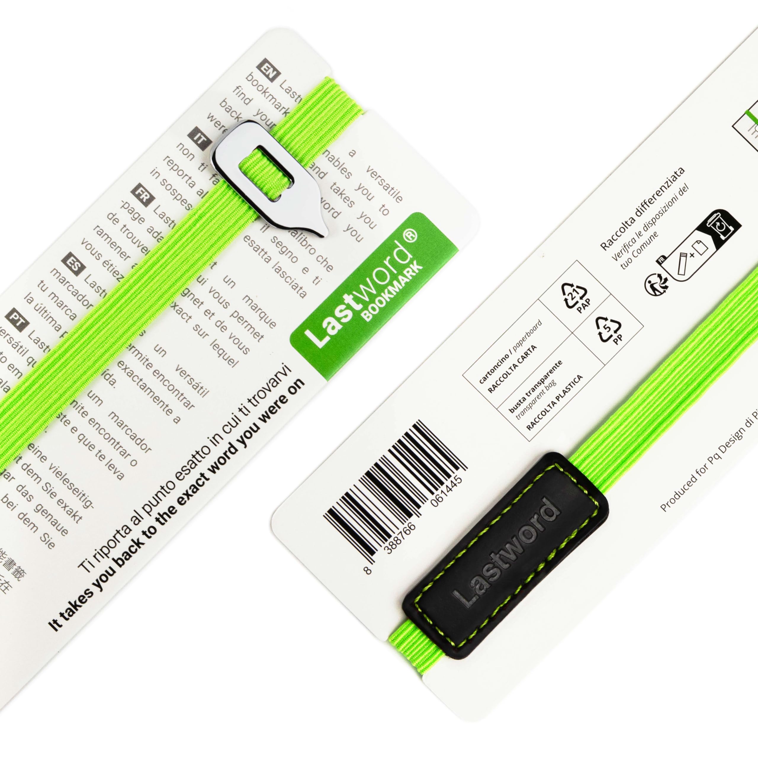 Elastic Bookmark for Books - Durable & Stylish Page Holder for Women, Men & Kids - Italian Design Green Bookmark - Perfect for Reading, Gifts & School Supplies