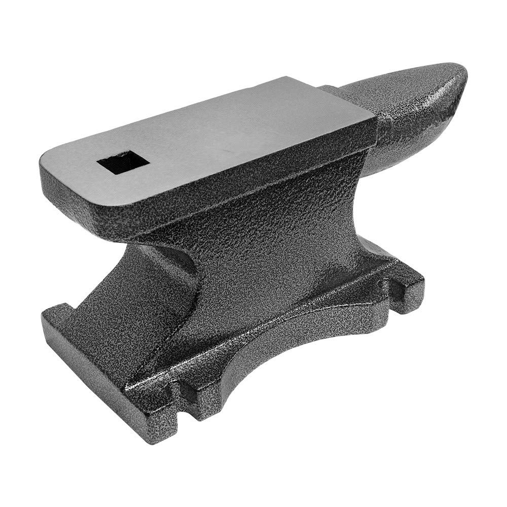 Prolinemax Blacksmith Cast Iron Heavy Duty 75 Lbs Anvil with Long Horn and Hardy Hole - Perfect for Metalworking, Forging, and DIY Blacksmith Projects