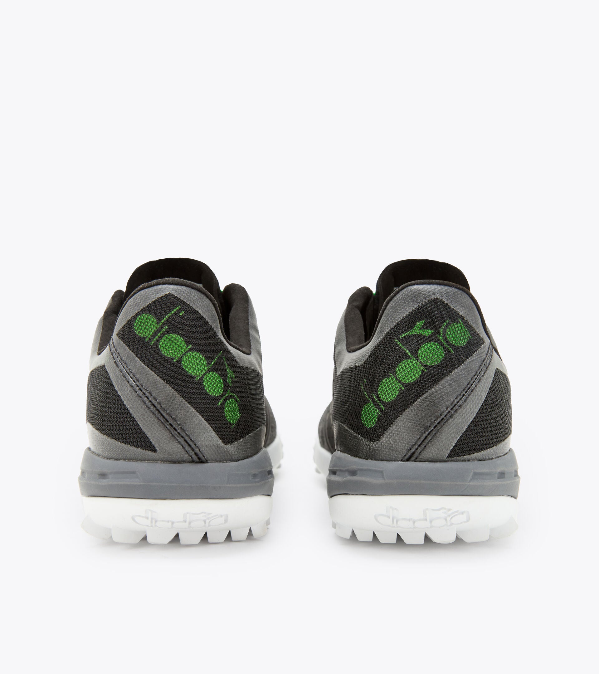 Diadora Brazil Sala TF Turf Soccer Shoes for Men - Black/Green Fluo - Indoor & Outdoor Soccer Cleats for Artificial Grass & Turf Fields