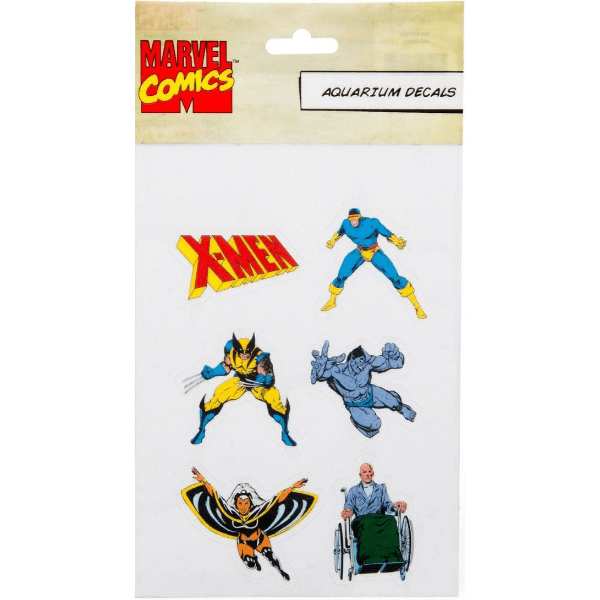 Marvel X-Men Aquarium Decos - 50pcs Waterproof Vinyl Stickers for Fish Tanks, Glass Windows & DIY Crafts | Perfect for Home Decor, Kids' Rooms & Comic Book Fan Gifts
