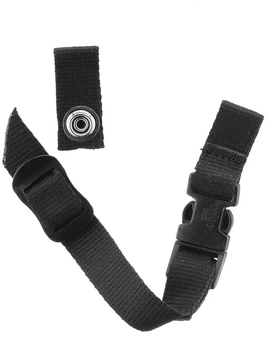 Adjustable Black Chin Straps - One Size Fits Most - Perfect for Sports, Motorcycle Riding & Outdoor Activities