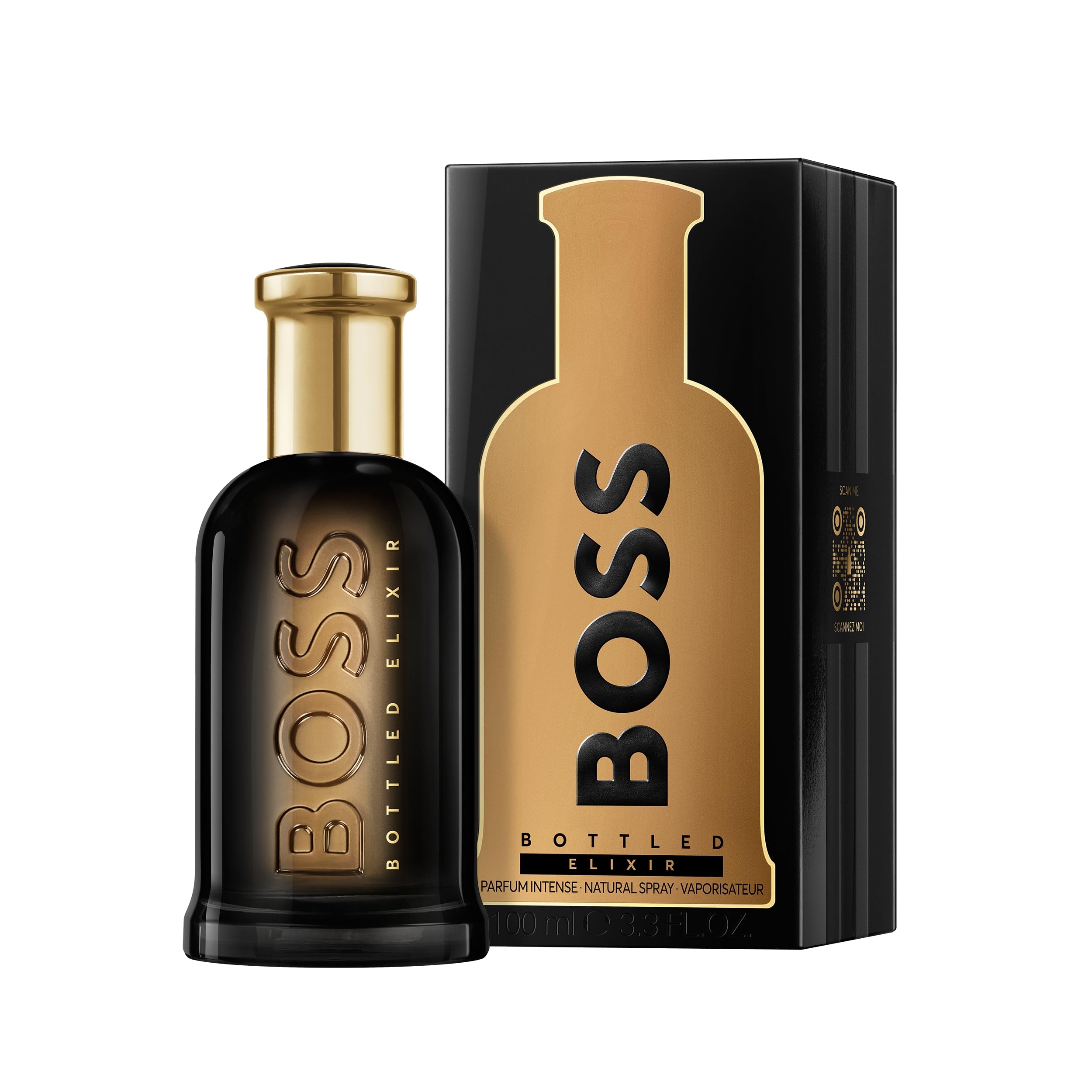 Hugo Boss Bottled Elixir Parfum for Men - Premium Woody Cologne with Incense, Vetiver & Cedarwood Notes - Long Lasting Fragrance Spray - Perfect for Date Night, Office & Special Occasions