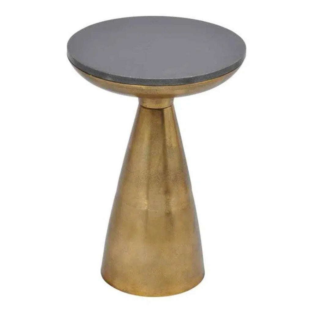 15.5 Inch Yellow Art Deco Side Table - Vintage Style Small Accent Table for Living Room, Bedroom, or Office Decor
