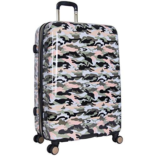 Aimee Kestenberg Women's 28-Inch Camouflage Print Expandable 8-Wheel Spinner Luggage - Lightweight ABS+PC Hardshell Suitcase for Travel, Business Trips & Vacations | Green