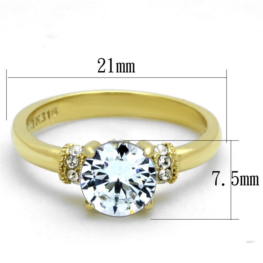 1.33ct Zirconia 14K Gold Plated Engagement Ring for Women - Size 5-10 | Wedding Proposal Jewelry