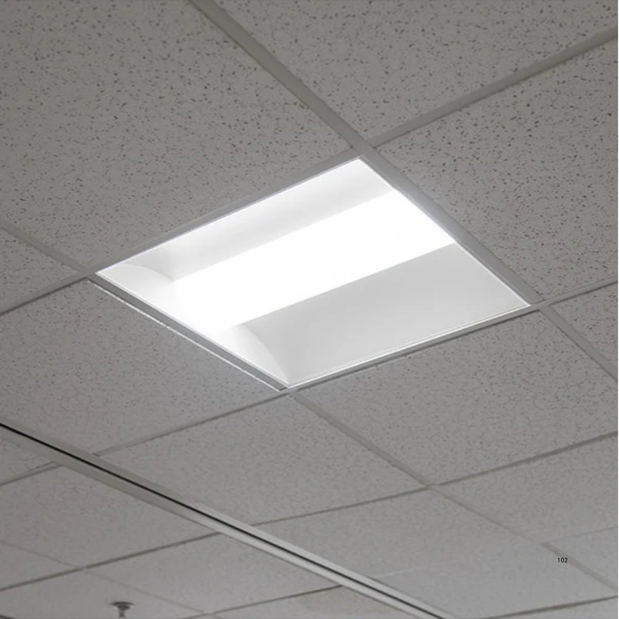 2x2 LED Troffer Light Fixture - 3600 Lumens, 30W, 5000K Daylight White, 120-277V, Center Basket Design - Perfect for Office, Classroom, and Commercial Lighting