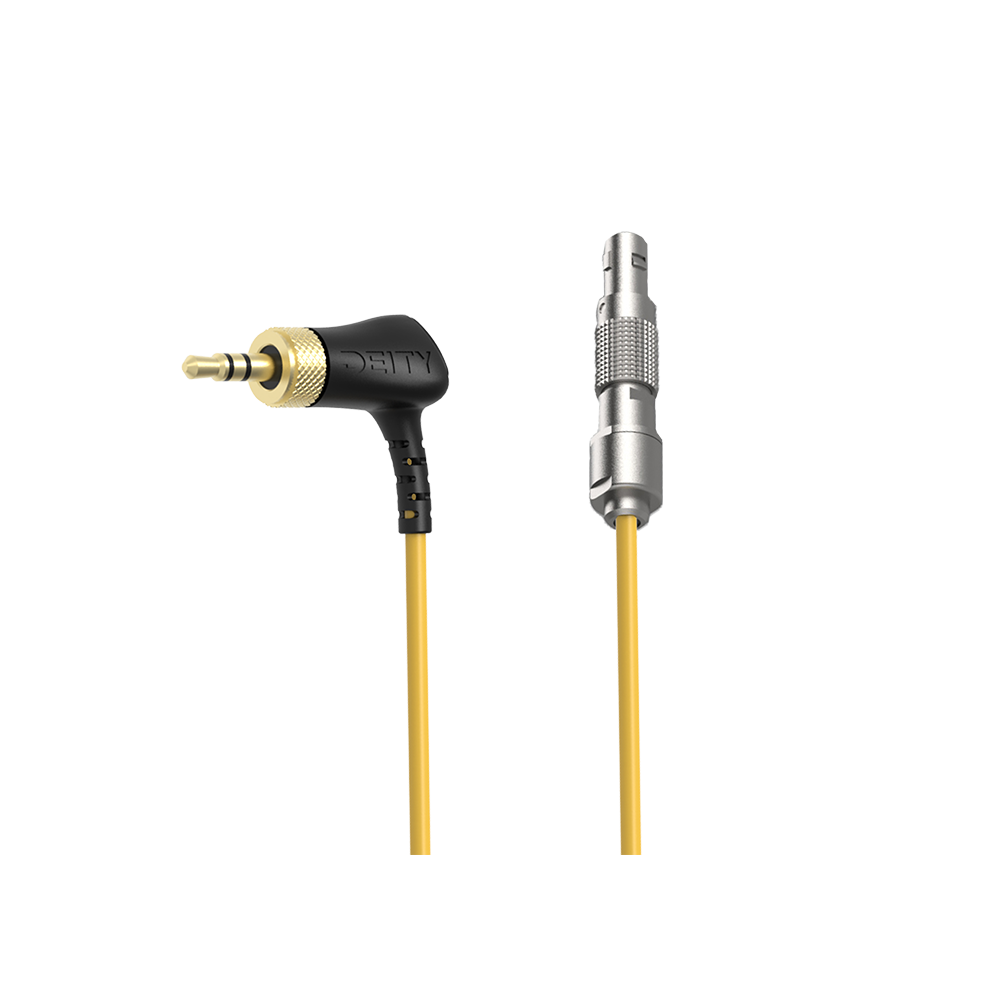 Professional C14 Locking 3.5mm to 5 Pin LEMO Timecode Cable - High-Quality Audio Sync for Film Production & Broadcast Equipment