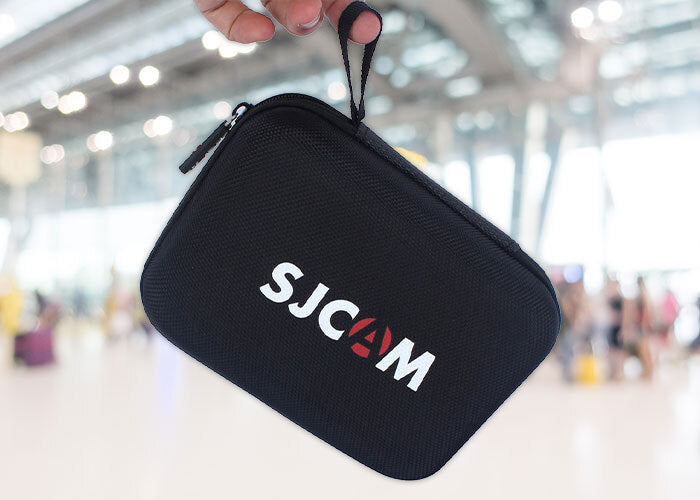 SJCAM Action Camera Waterproof Travel Case - Durable Carry Bag for GoPro Hero, DJI Osmo, Large Storage for Accessories - Perfect for Hiking, Biking, Travel Adventures