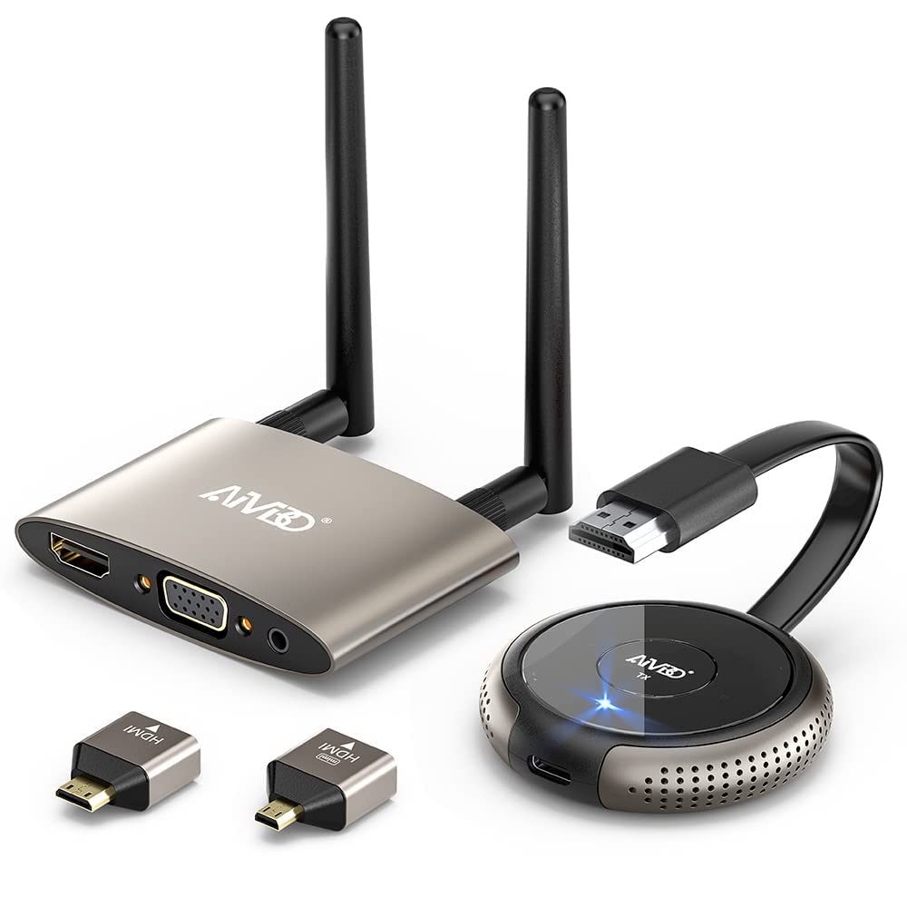 TIMBOOTECH Wireless HDMI Transmitter and Receiver Kit 4K - 165FT 5G Stable Signal, HD Video/Audio Extender for PC, Laptop, Camera, Blu-ray, Netflix, PS5 to Monitor, Projector, HDTV - Perfect for Home Theater, Gaming & Office Presentations