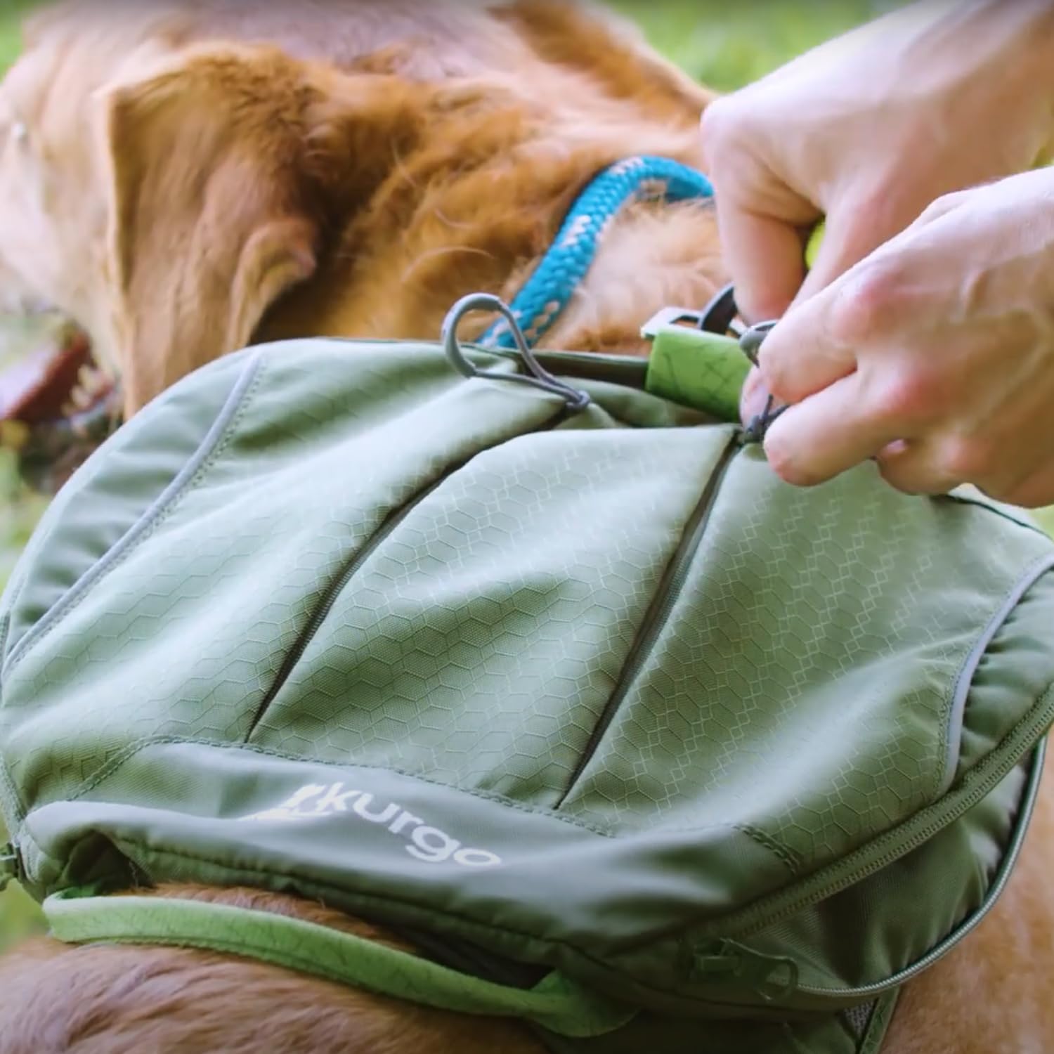 Kurgo Cascade Dog Harness with Hiking Backpack - Adjustable Pet Adventure Gear for Camping & Outdoor Activities (Orange, Large) - Perfect for Hiking, Travel & Daily Walks