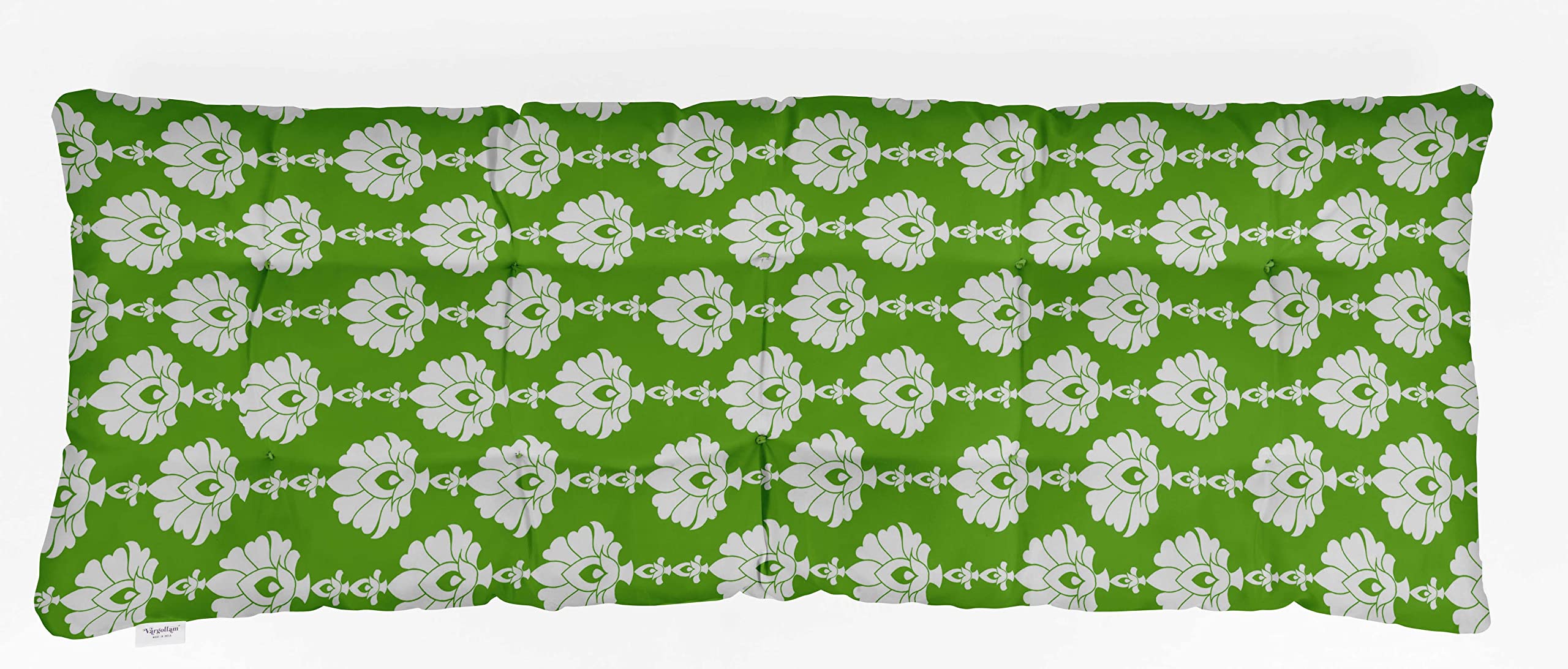 Waterproof Printed Outdoor Bench Cushion - Light Green Garden Lounger Seat for Patio, Front Porch & Backyard Decor - Durable Weather-Resistant Outdoor Furniture Cushion for Relaxing in Gardens, Decks and Poolside Areas