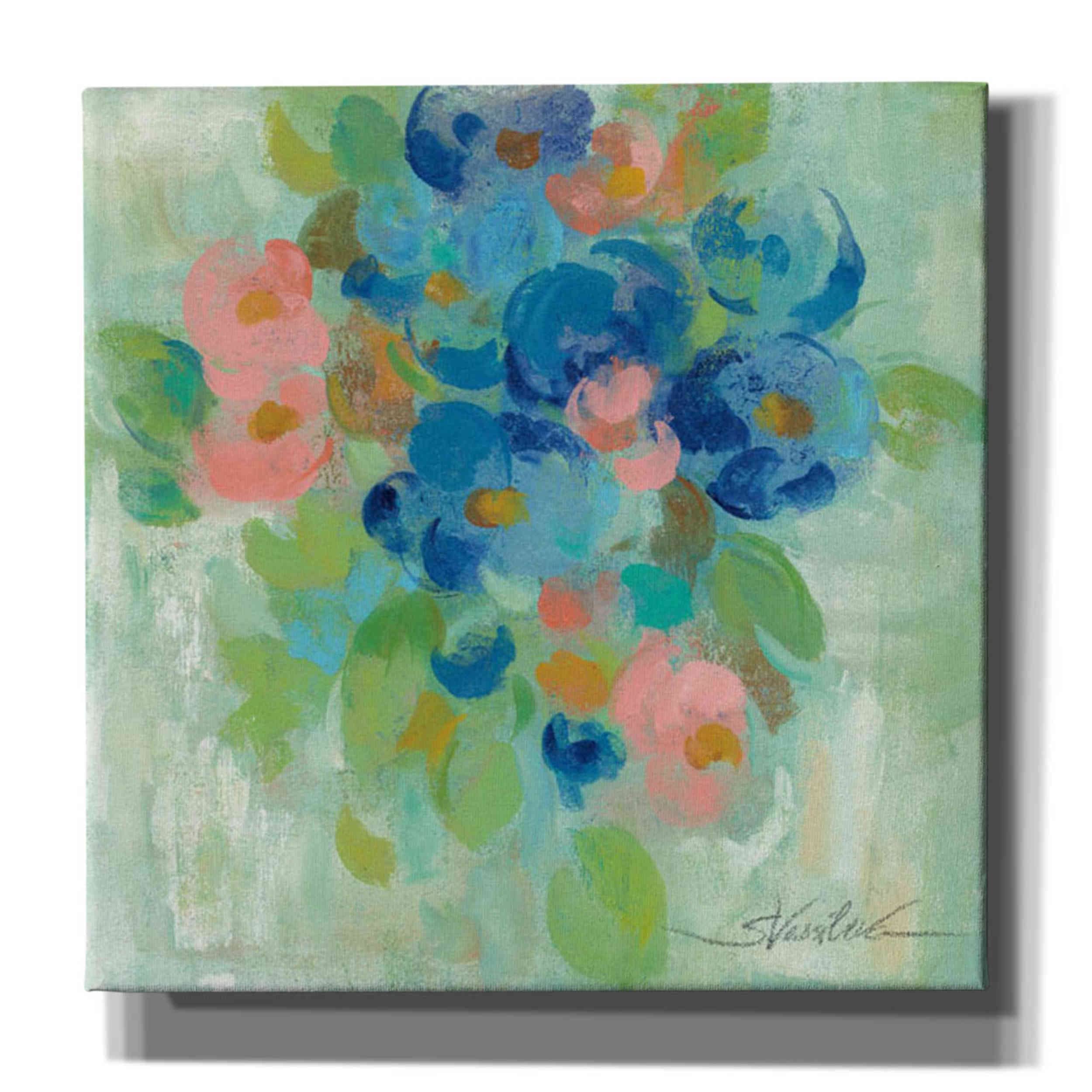 Silvia Vassileva Spring Aroma II Canvas Wall Art - 37x37 Inch Floral Painting, Modern Home Decor for Living Room, Bedroom & Office