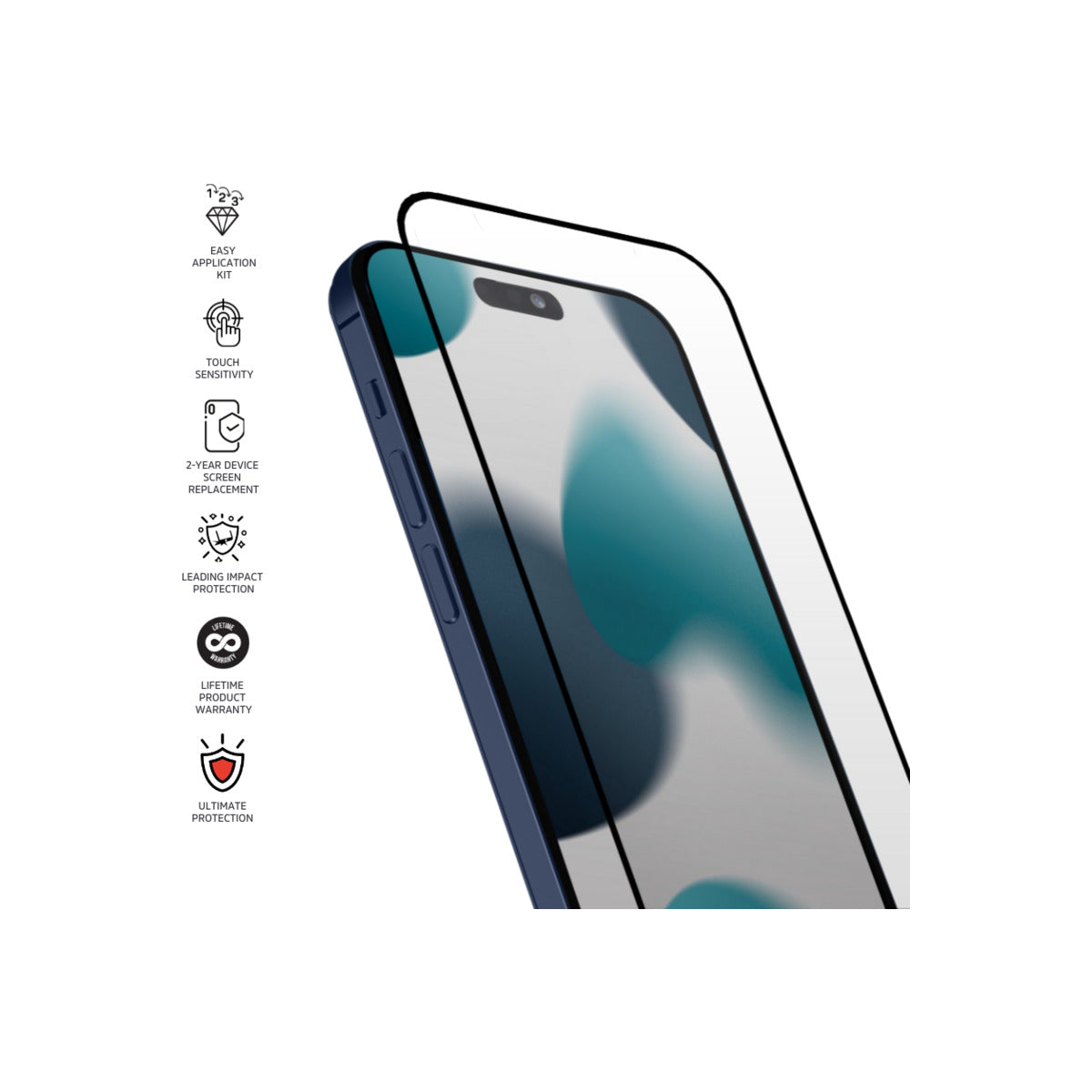 Impact Zero® Ultimate Screen Protector for Apple iPhone 15 - Shatterproof & Scratch-Resistant Tempered Glass - Perfect for Everyday Use, Gaming & Outdoor Activities