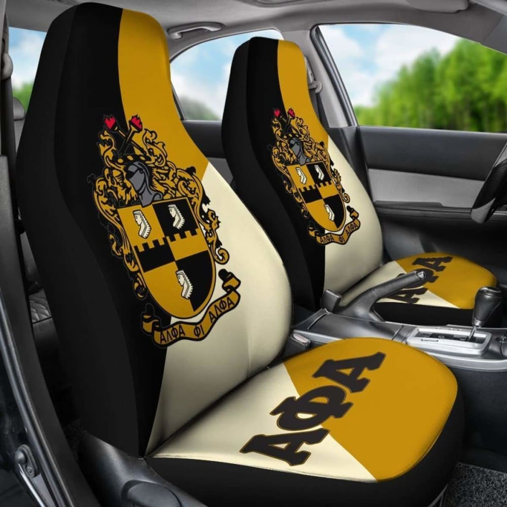 Premium African Print Car Seat Covers - Alpha Phi Alpha Fraternity Design 105905 | Stylish & Durable for SUVs, Sedans & Trucks | Perfect for Fraternity Events, Road Trips & Daily Commute