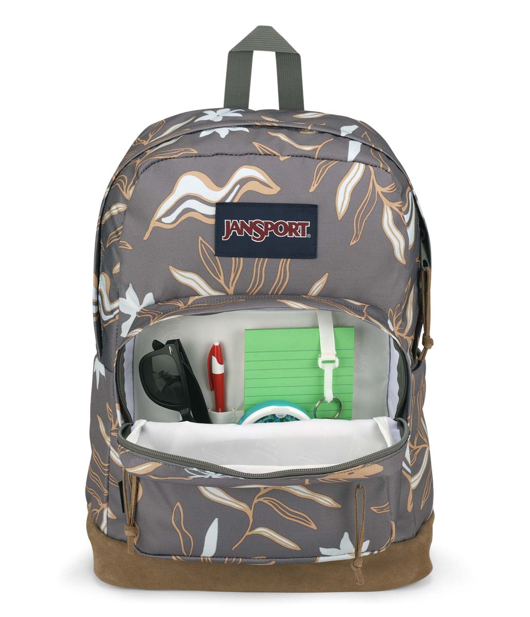 JanSport Right Pack Backpack - Lightweight Laptop Backpack for School, Travel & Work | Vacay Vibes Gray | Perfect for College Students, Commuters & Outdoor Adventures