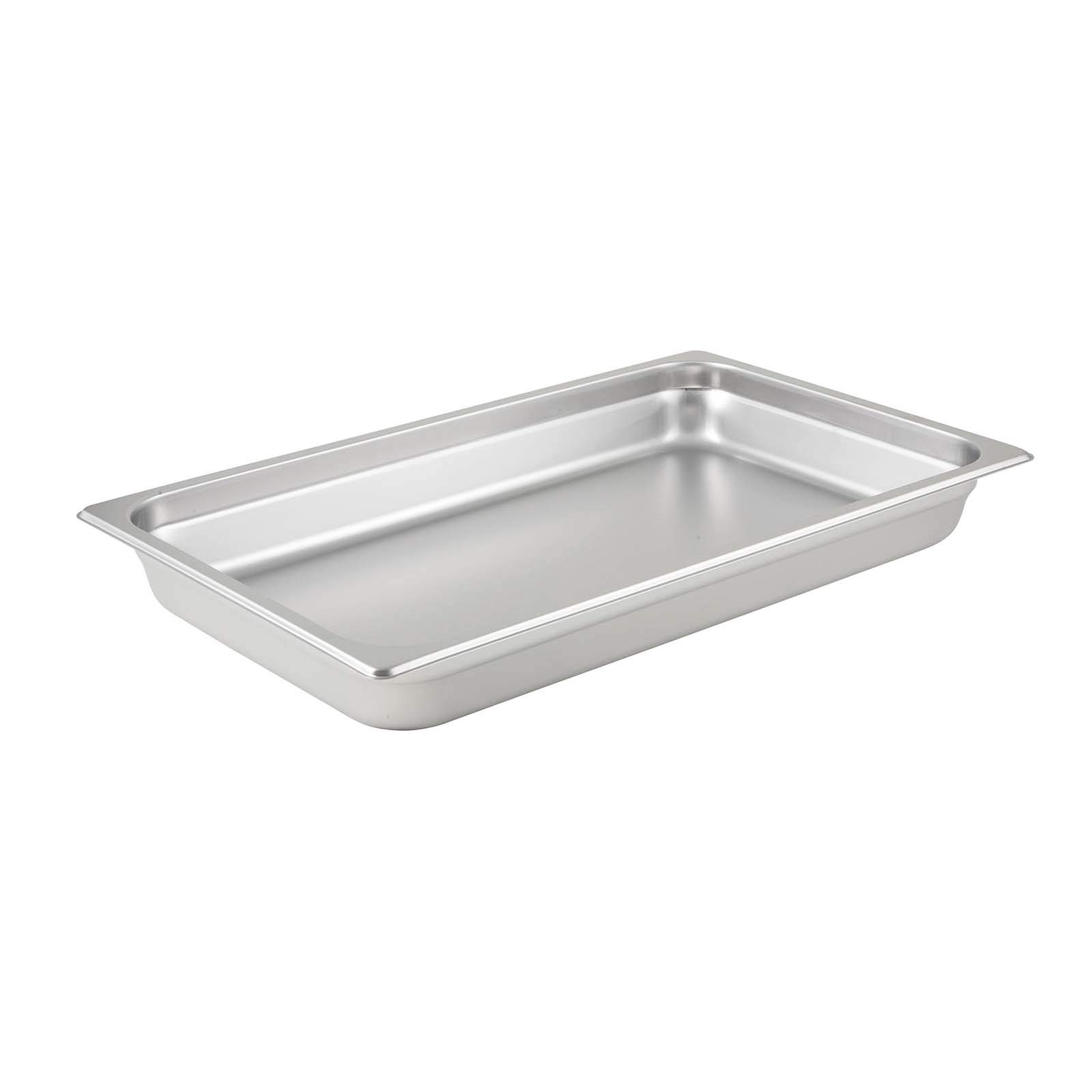Winco Stainless Steel Steam Table Pan - Commercial Food Warmer Pan for Buffet, Catering & Restaurant Use - NSF Certified 18/8 Stainless Steel - Full Size 12