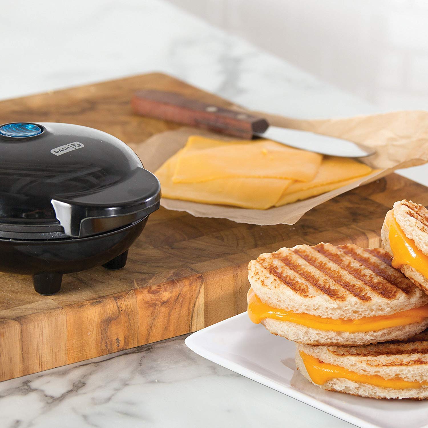 Dash Stand Mixer in Aqua | Mini Portable Grill & Panini Press Machine for Burgers, Sandwiches, Chicken | Perfect for Breakfast, Lunch & Snacks On-the-Go | Includes Recipe Guide | Ideal for Home Kitchens, Camping & Office Use