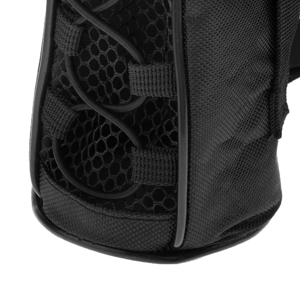 Waterproof Oxford Water Bottle Holder with Adjustable Shoulder Strap - Insulated Bottle Carrier Pouch for Hiking, Gym & Travel - Black
