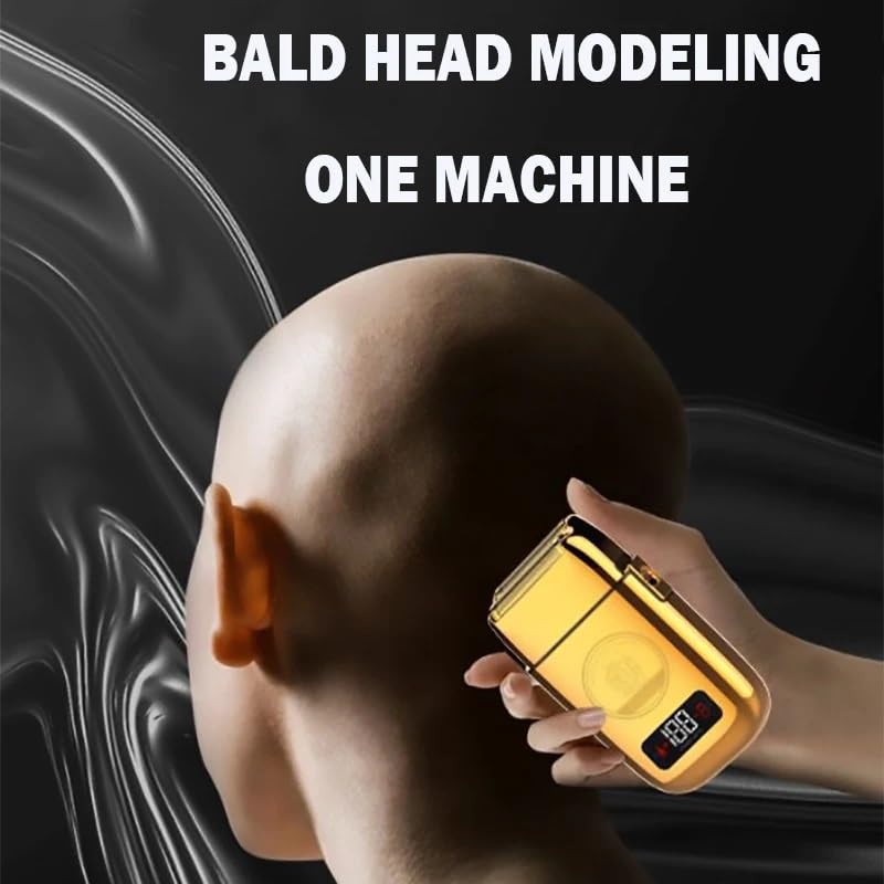 Professional Rechargeable Electric Razor for Men - Metal Housing Beard & Head Shaver with Travel Case | Perfect for Home, Travel & Grooming Gifts
