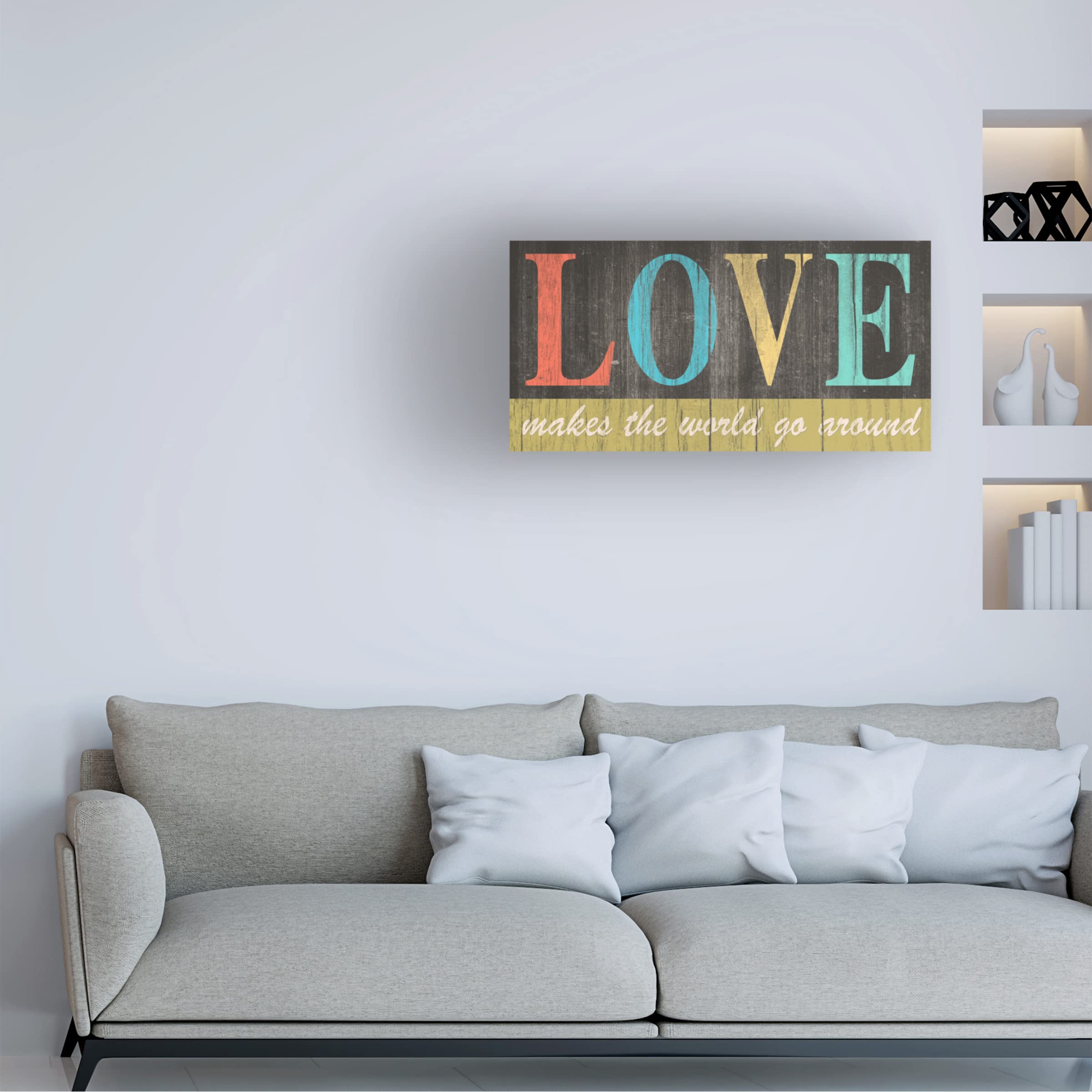 Trademark Fine Art 'Inspo I' Canvas Wall Art by Alonzo Saunders - Modern Abstract Painting for Living Room, Bedroom & Office Decor