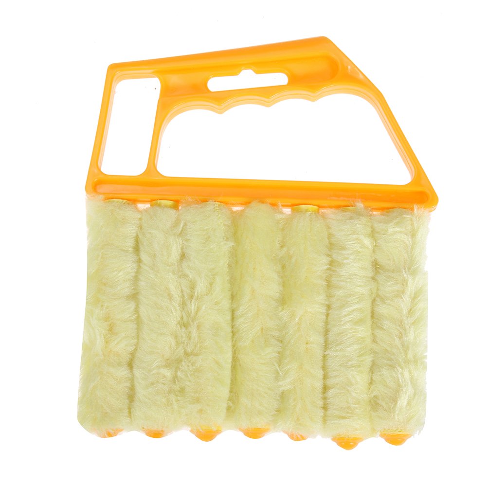 Whitelotous Blind Cleaner Brush - Washable Duster for Blinds & Window Shades - Easy Cleaning Tool for Dust & Dirt (Yellow) - Perfect for Home, Office & Apartment Window Maintenance