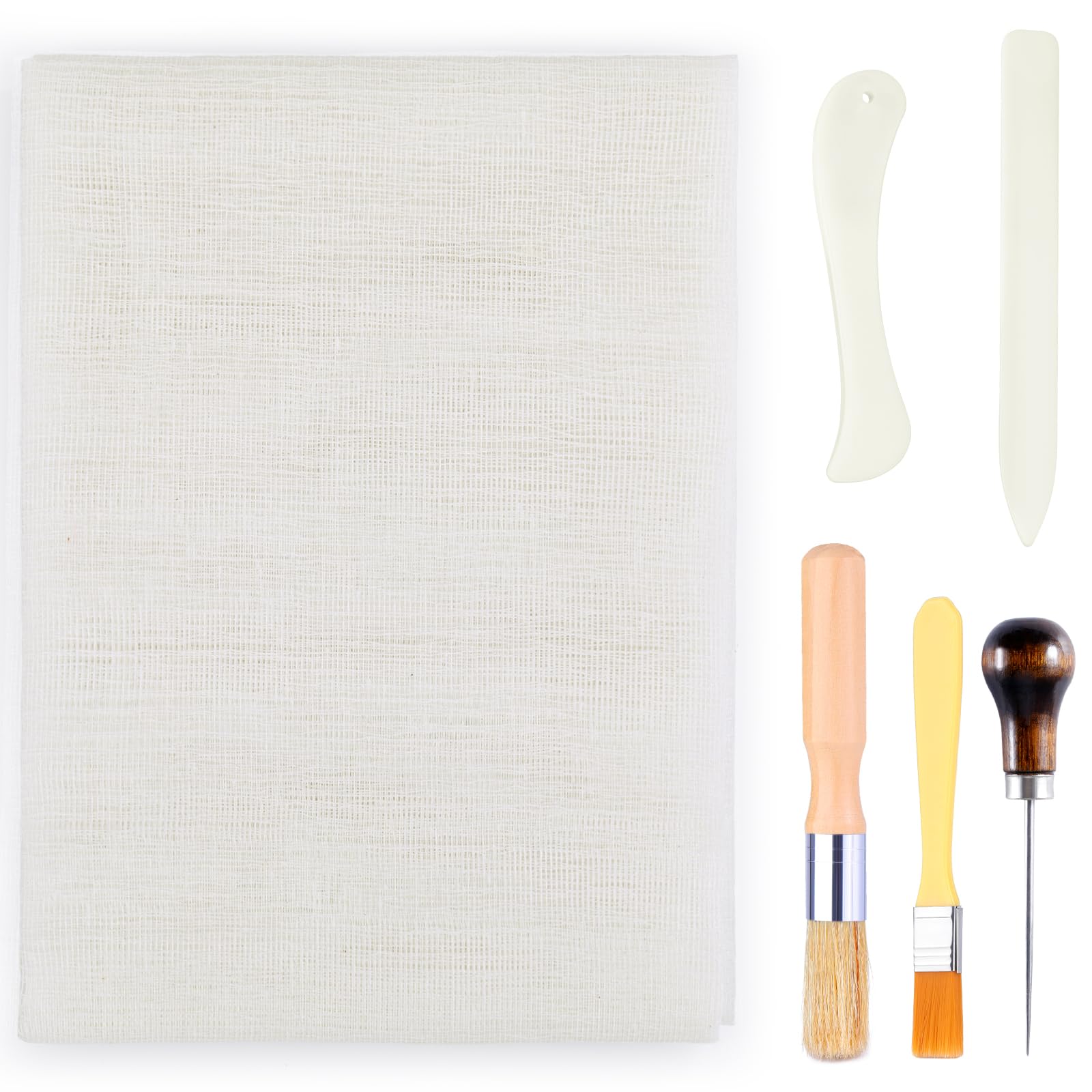 WONVOC Bone Folders Kit - Genuine Bone Creasing Tools for Bookbinding, Paper Crafting, Quilting & Leatherworking - Perfect for DIY Scrapbooking, Card Making & Professional Book Restoration