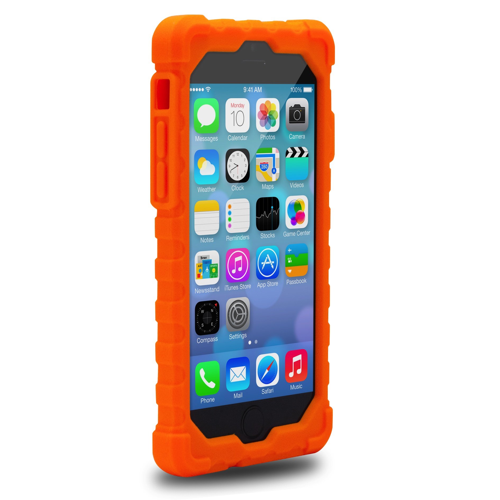 Durable MarBlue ToughTek Shockproof iPhone 6 (4.7 Inch) Case with Anti-Scratch Screen Protector - Orange | Perfect for Outdoor Activities, Travel & Daily Protection