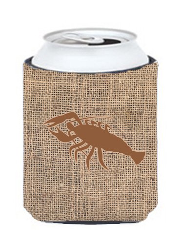 CoolCookware Lobster Burlap & Brown Can Hugger - Insulated Bottle Sleeve for Coffee, Beer, Soda Cans - Perfect for Picnics, BBQs & Outdoor Parties
