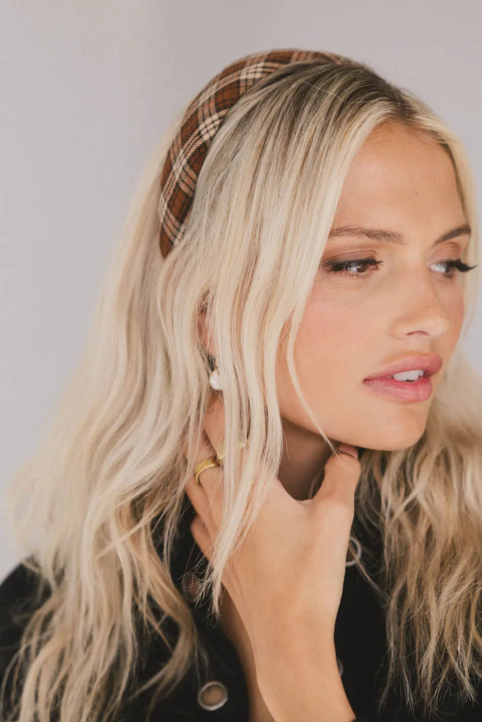 Julie Plaid Headband for Women - Soft & Stretchy Hair Accessories for Workouts, Yoga, and Everyday Style | Trendy Tartan Design for Fashion & Comfort