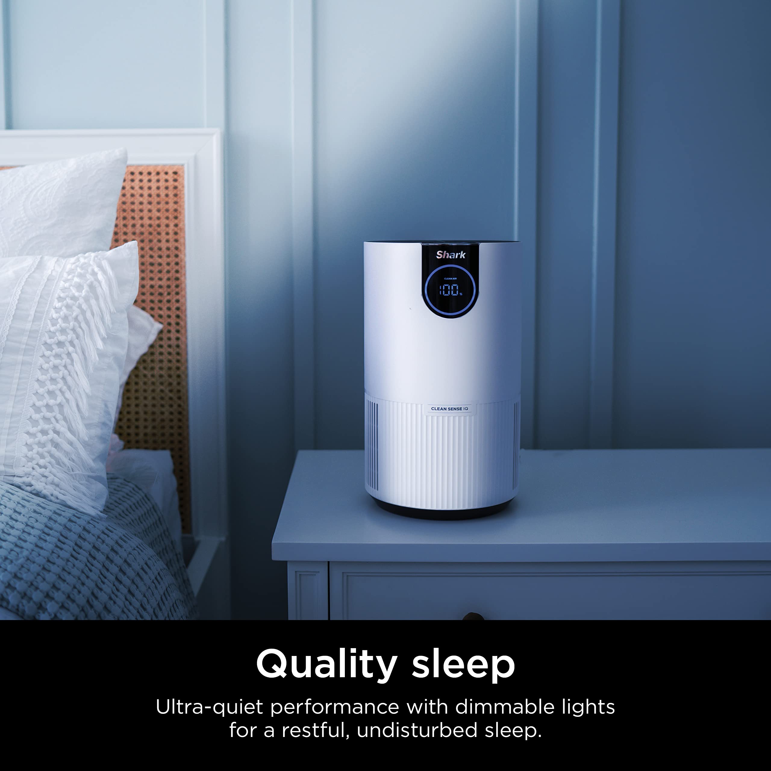 Shark HP102 HEPA Air Purifier for Bedroom, Office & Dorm - 500 Sq Ft Coverage, Odor Eliminator, Removes Smoke, Dust, Allergens & Pet Dander - Perfect for Allergy Relief, Asthma Support & Cleaner Indoor Air in Homes with Pets or Smokers