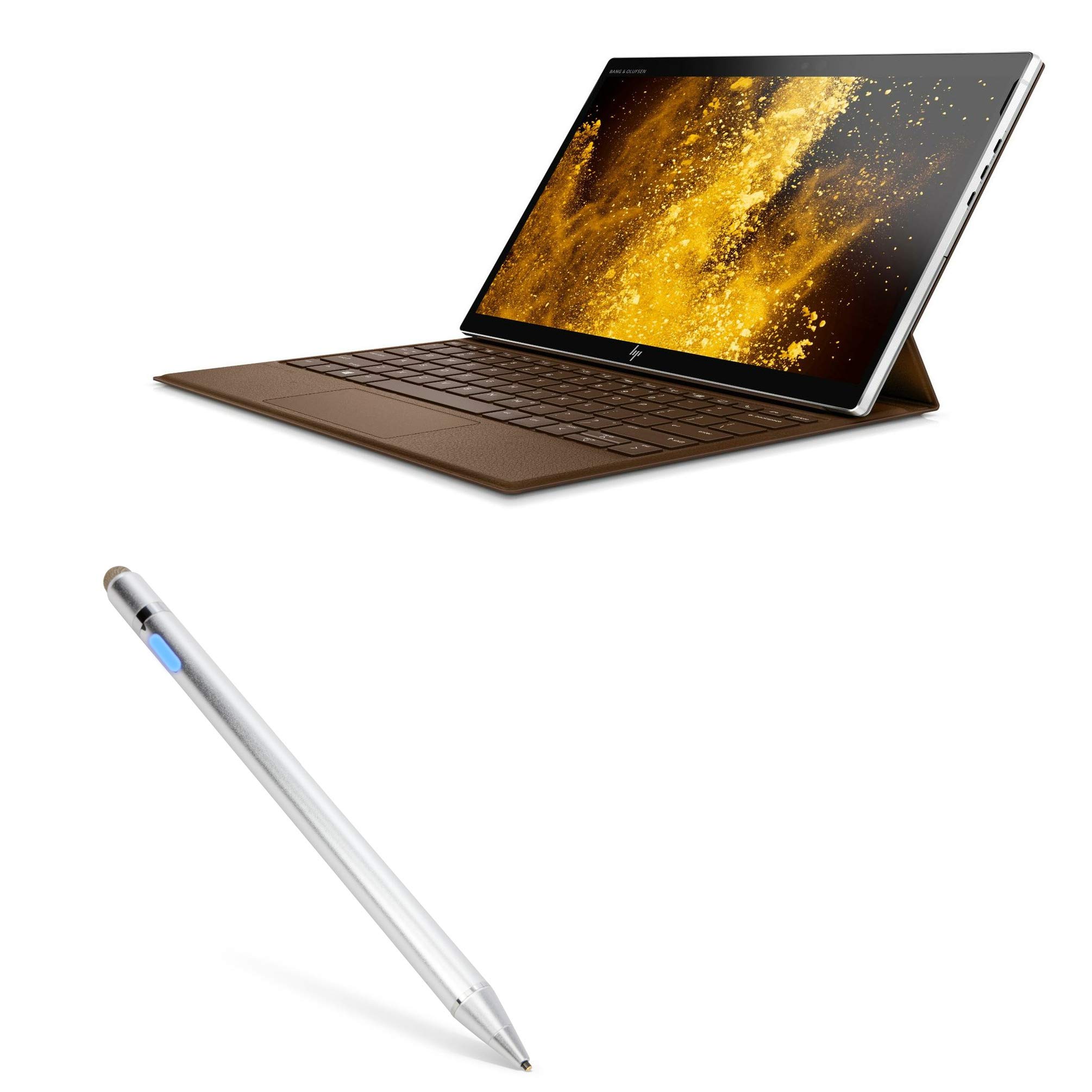 BoxWave AccuPoint Active Stylus Pen for HP Elite x2 G4 Notebook PC - Ultra Fine Tip Electronic Stylus with Palm Rejection - Metallic Silver - Perfect for Note Taking, Drawing & Professional Presentations
